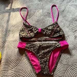 Hot Pink Leopard Bikini